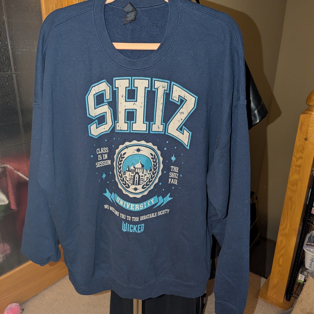 🩷Shiz Navy Graphic Crewneck Sweater 3XL